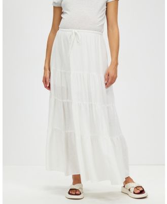 Cotton On Maternity - Maternity Friendly Haven Tiered Maxi Skirt - Skirts (White) Maternity Friendly Haven Tiered Maxi Skirt