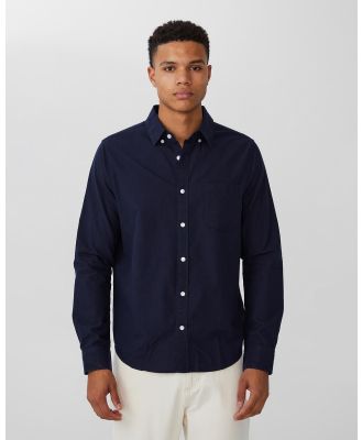 Cotton On - Mayfair Long Sleeve Shirt - Casual shirts (Navy) Mayfair Long Sleeve Shirt