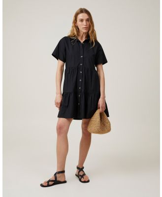 Cotton On - Noah Mini Shirt Dress Black - Dresses (BLACK) Noah Mini Shirt Dress Black