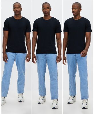 Cotton On - Organic Crew T Shirt   3 Pack - T-Shirts & Singlets (Black, Black & Black) Organic Crew T-Shirt - 3-Pack