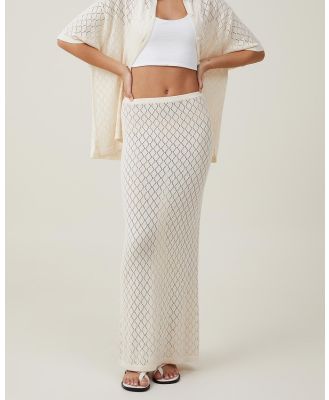 Cotton On - Pointelle Knit Maxi Skirt - Skirts (Ecru) Pointelle Knit Maxi Skirt