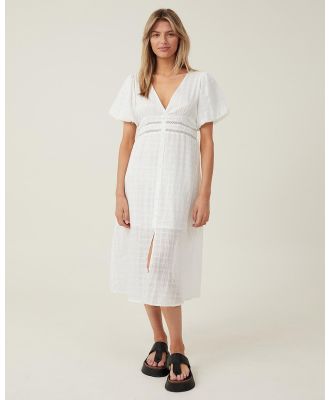 Cotton On - Prairie V Neck Midi Dress - Dresses (White) Prairie V Neck Midi Dress