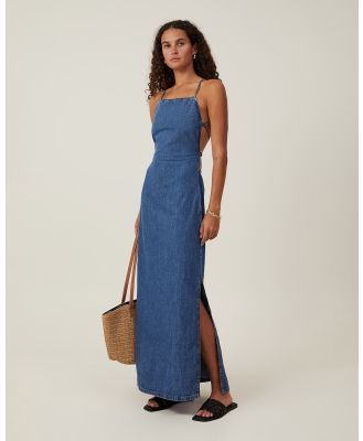Cotton On - Tate Denim Maxi Dress - Denim skirts (MID BLUE) Tate Denim Maxi Dress