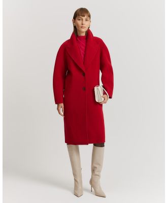 Country Road - Cocoon Coat - Coats & Jackets (Red) Cocoon Coat