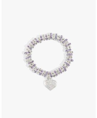 Country Road - Crystal Charm Bracelet - Hair Accessories (Purple) Crystal Charm Bracelet