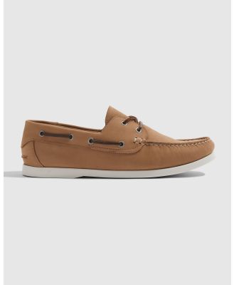 Country Road - Flynn Nubuck Leather Boat Shoe - Casual Shoes (Neutrals) Flynn Nubuck Leather Boat Shoe