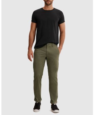 Country Road - Verified Australian Cotton Standard Fit Stretch Chino - Pants (Green) Verified Australian Cotton Standard Fit Stretch Chino
