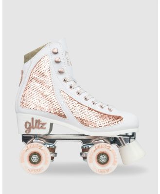 Crazy Skates - Disco Glitz - Performance Shoes (Rose Gold) Disco Glitz
