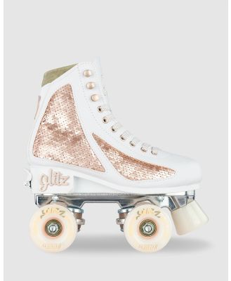 Crazy Skates - Disco Glitz   Size Adjustable - Performance Shoes (Rose Gold) Disco Glitz - Size Adjustable