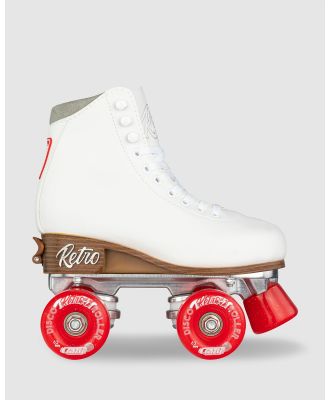 Crazy Skates - Retro Roller   Size Adjustable - Performance Shoes (White) Retro Roller - Size Adjustable