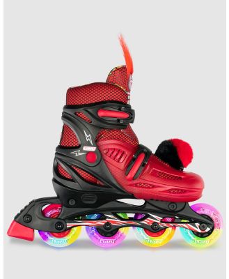 Crazy Skates - Trolls World Tour   Size Adjustable Inline Skate - Performance Shoes (Black/Red) Trolls World Tour - Size Adjustable Inline Skate