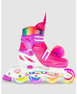 Crazy Skates - Trolls World Tour   Size Adjustable Inline Skate - Performance Shoes (Pink/White) Trolls World Tour - Size Adjustable Inline Skate