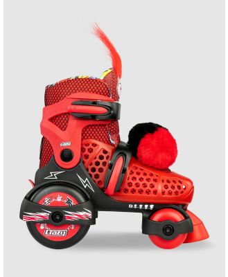 Crazy Skates - Trolls World Tour   Size Adjustable Klip Klop Skate - Performance Shoes (Black/Red) Trolls World Tour - Size Adjustable Klip Klop Skate