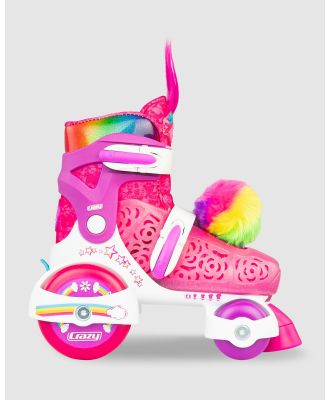 Crazy Skates - Trolls World Tour   Size Adjustable Klip Klop Skate - Performance Shoes (Pink/White) Trolls World Tour - Size Adjustable Klip Klop Skate