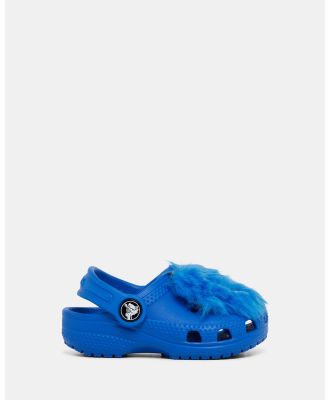 Crocs - Classic Clog FL Monster Infant - Sandals (Blue Bolt) Classic Clog FL Monster Infant