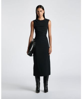 CUE - Viscose Stretch Sleeveless Midi Dress - Dresses (Black) Viscose Stretch Sleeveless Midi Dress