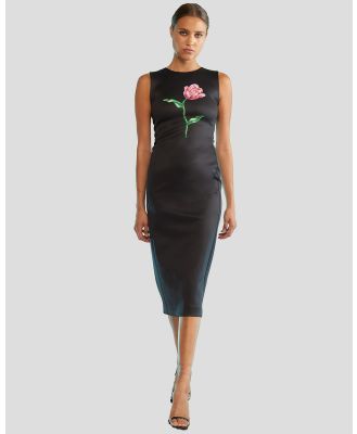 Cynthia Rowley - Bonded Sleeveless Midi Dress - Dresses (BLACK) Bonded Sleeveless Midi Dress