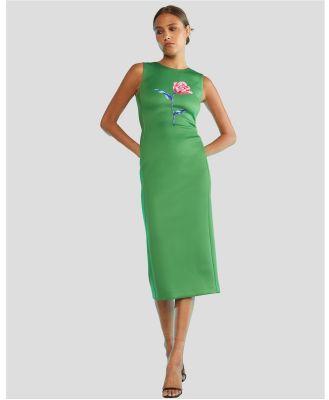 Cynthia Rowley - Bonded Sleeveless Midi Dress - Dresses (GREEN) Bonded Sleeveless Midi Dress