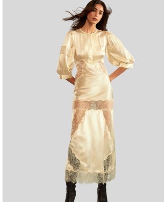 Cynthia Rowley - CHARMEUSE LACE BIAS DRESS - Dresses (IVORY) CHARMEUSE LACE BIAS DRESS