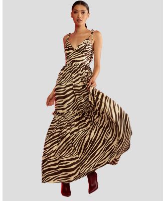 Cynthia Rowley - Silk Ties Shoulder Dress - Dresses (Zebra) Silk Ties Shoulder Dress