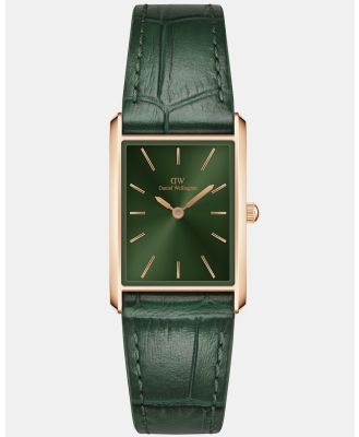 Daniel Wellington - Bound 32x22mm Crocodile Emerald - Watches (Rose Gold) Bound 32x22mm Crocodile Emerald