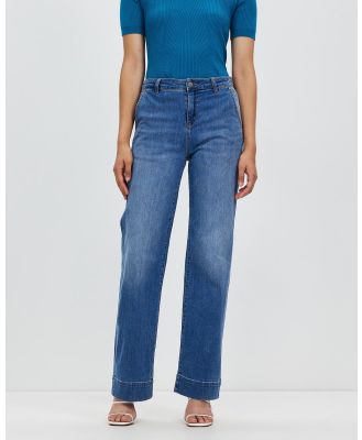 David Lawrence - Arden Wide Leg Jeans - High-Waisted (Kara Blue) Arden Wide Leg Jeans
