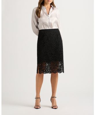 David Lawrence - Chi Lace Skirt - Skirts (Black) Chi Lace Skirt