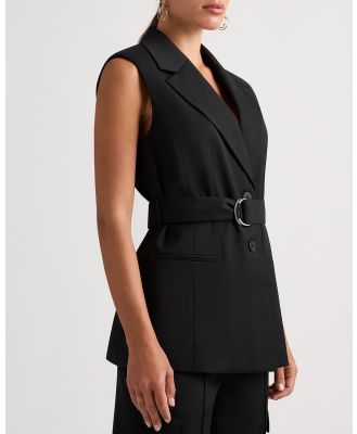 David Lawrence - Sorrento Sleeveless Jacket - Coats & Jackets (Black) Sorrento Sleeveless Jacket