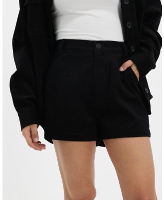 Dazie - Cassidy Corduroy Shorts - Shorts (Black) Cassidy Corduroy Shorts