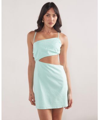 Dazie - Girl Icon Cut Out Midi Dress - Dresses (Aqua) Girl Icon Cut Out Midi Dress