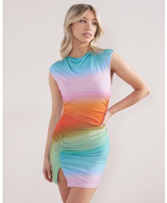 Dazie - Over The Rainbow Ombre Mini Dress - Dresses (Rainbow Ombre) Over The Rainbow Ombre Mini Dress