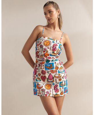 Dazie - Sunshine Soiree Linen Blend Mini Dress - Clothing (Hearts On Fire) Sunshine Soiree Linen Blend Mini Dress