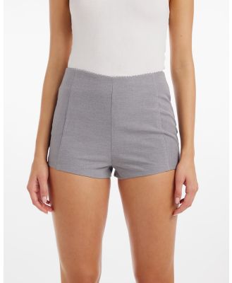 Dazie - Timeless Tailored Micro Shorts - High-Waisted (Grey Marle) Timeless Tailored Micro Shorts