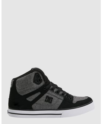 DC Shoes - Men's Pure High Top Shoes - Sneakers (BLACK/ARMOR) Men's Pure High Top Shoes