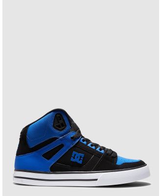 DC Shoes - Men's Pure High Top Shoes - Sneakers (BLACK/ROYAL) Men's Pure High Top Shoes