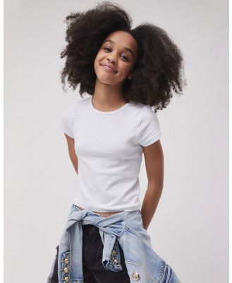 Decjuba Kids - Harriet Cropped Tee   Teens - T-Shirts & Singlets (White) Harriet Cropped Tee - Teens