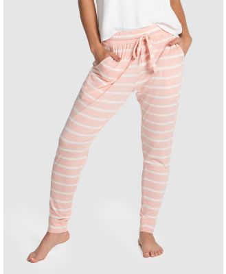 Deshabille - Emily Lounge Pant - Sleepwear (Pink / White) Emily Lounge Pant