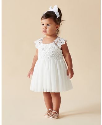 Designer Kidz - Angie Lace Romper - Rompers (Ivory) Angie Lace Romper