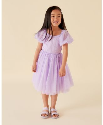Designer Kidz - Eloise Puff Sleeve Dress - Dresses (Soft Pink) Eloise Puff Sleeve Dress