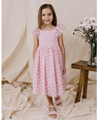Designer Kidz - From The Heart Tulle Dress - Dresses (Soft Pink) From The Heart Tulle Dress