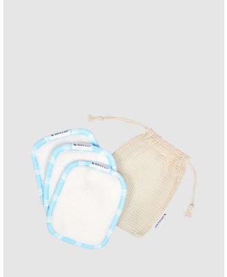 Dock & Bay - Reusable Make Up Remover Wipes 100% Recycled Home Collection - Tools (Blue) Reusable Make Up Remover Wipes 100% Recycled Home Collection