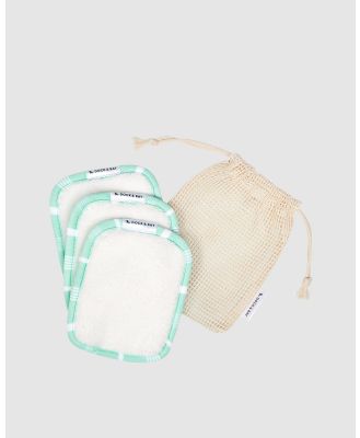 Dock & Bay - Reusable Make Up Remover Wipes 100% Recycled Home Collection - Tools (Green) Reusable Make Up Remover Wipes 100% Recycled Home Collection