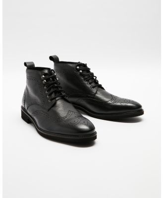 Double Oak Mills - Darcy Brogue Boots - Boots (Black) Darcy Brogue Boots