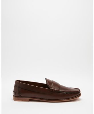 Double Oak Mills - Penny Loafers - Casual Shoes (Dark Brown) Penny Loafers