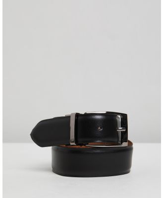 Double Oak Mills - Reversible Leather 35mm Belt - Belts (Black & Tan) Reversible Leather 35mm Belt