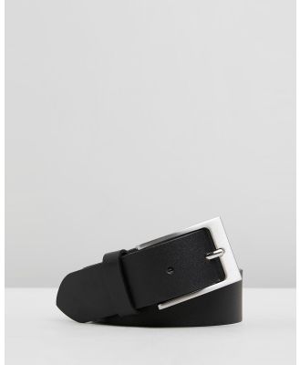 Double Oak Mills - Split Leather 35mm Belt - Belts (Black) Split Leather 35mm Belt