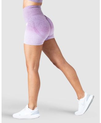 Doyoueven - Ombre Scrunch Seamless Shorts - Shorts (Purple) Ombre Scrunch Seamless Shorts