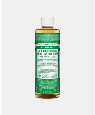 Dr Bronner's - Pure Liquid Castile Soap   Almond 473ml - Skincare (Dark Green) Pure Liquid Castile Soap - Almond 473ml