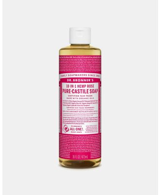 Dr Bronner's - Pure Liquid Castile Soap   Rose 473ml - Skincare (Red) Pure Liquid Castile Soap - Rose 473ml