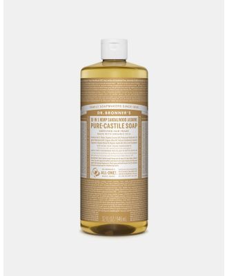 Dr Bronner's - Pure Liquid Castile Soap Sandalwood & Jasmine 946ml - Skincare (Light Brown) Pure Liquid Castile Soap Sandalwood & Jasmine 946ml